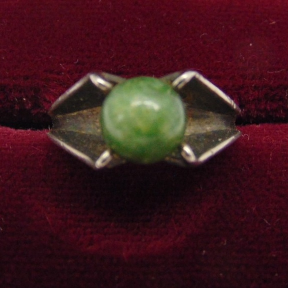Sterling and Jade Ring